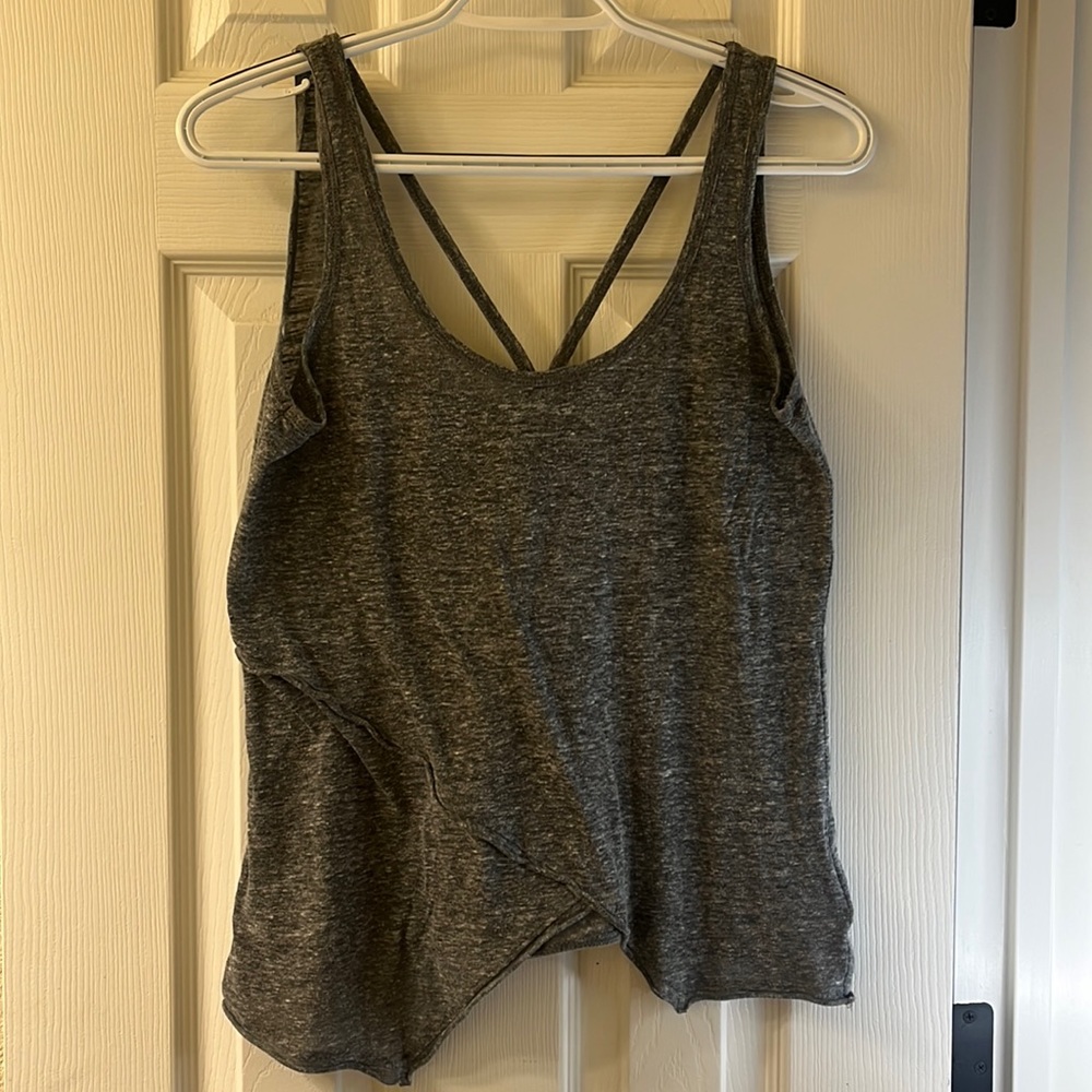 Asymmetrical crop athletic top